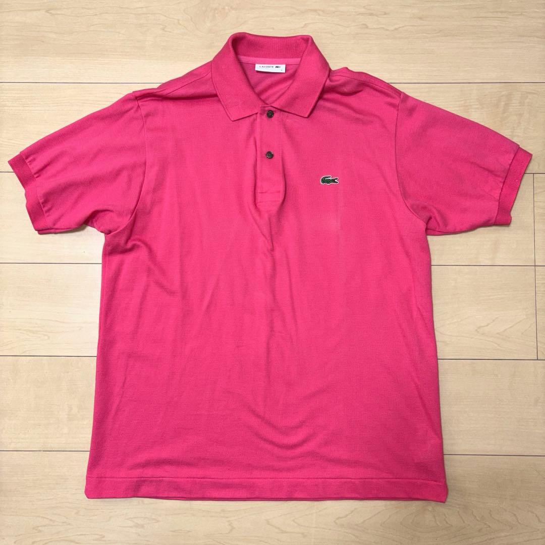 LACOSTE ラコステ 半袖 ポロシャツ 5 ピンク - メルカリ