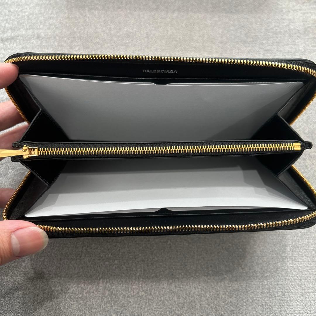 未使用級 BALENCIAGA ブラックレザー長財布 - メルカリ