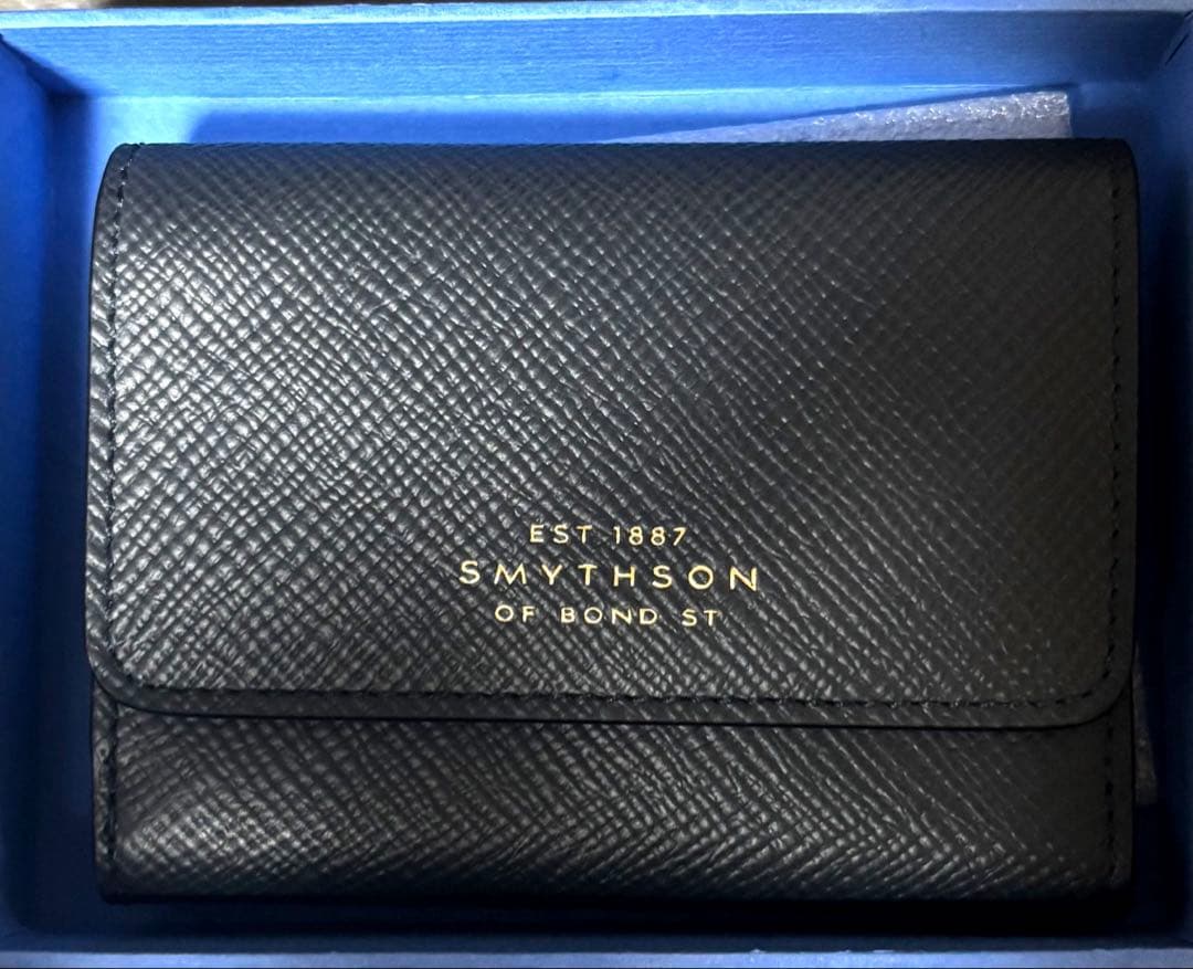 SMYTHSON ブラック ケース セール】 SMYTHSON CARD CASE （カードケース・名刺入れ・定期入れ