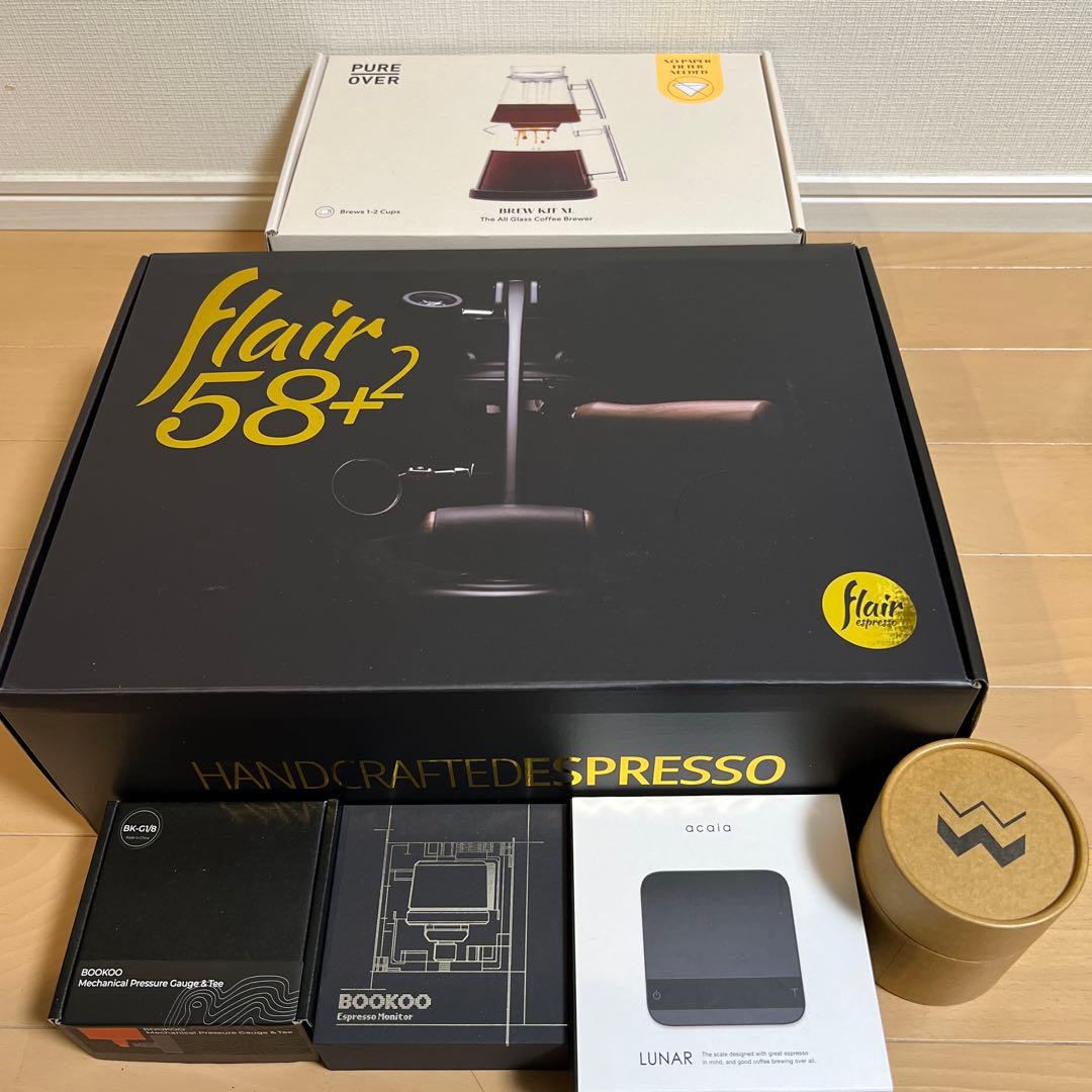 Flair 58 Plus2（電気式) 圧力流量モニタ付その他もろもろ付属 Flair 58（電気式） – Flair Espresso Japan