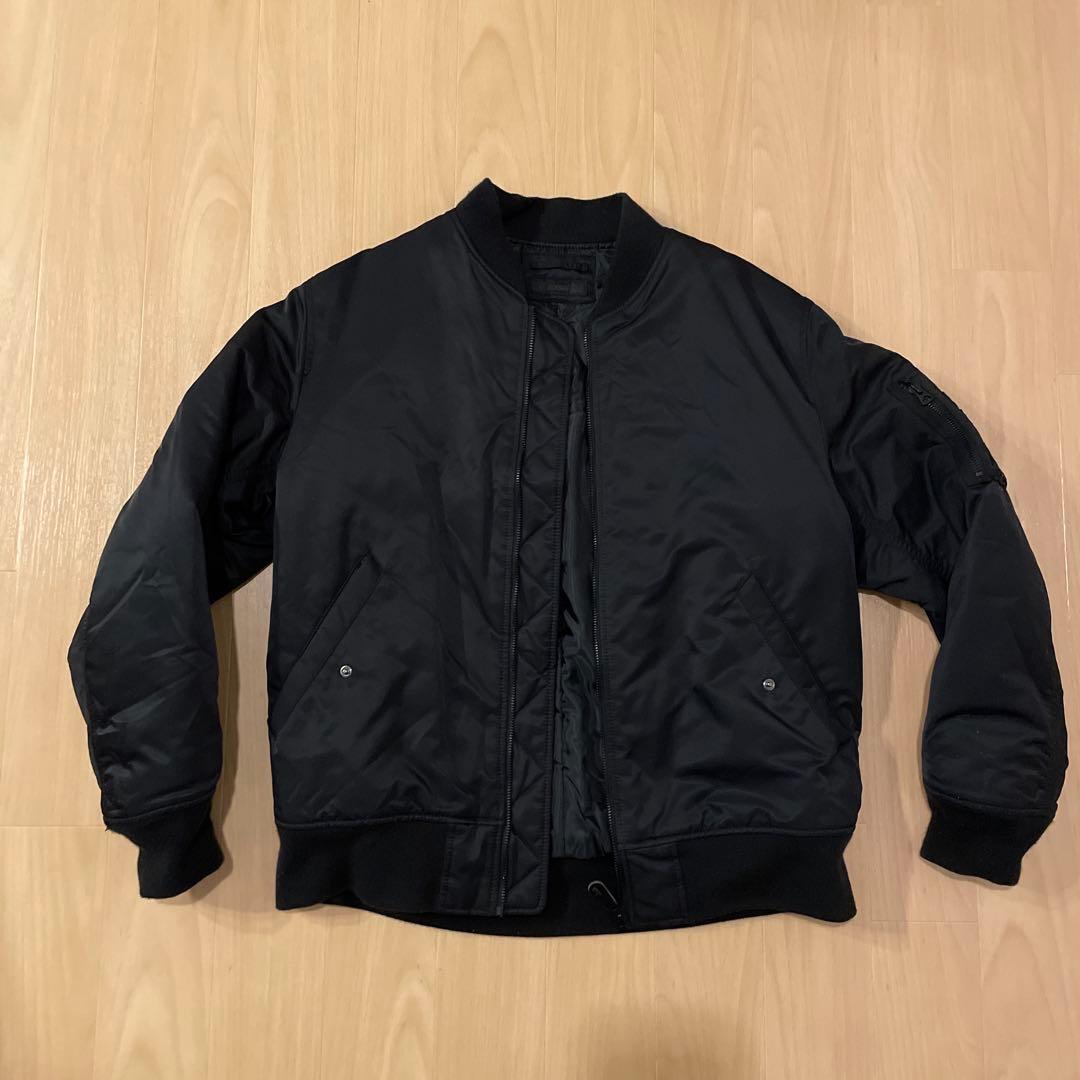 UNIQLO ブラック MA-1 フライトジャケット - メルカリ