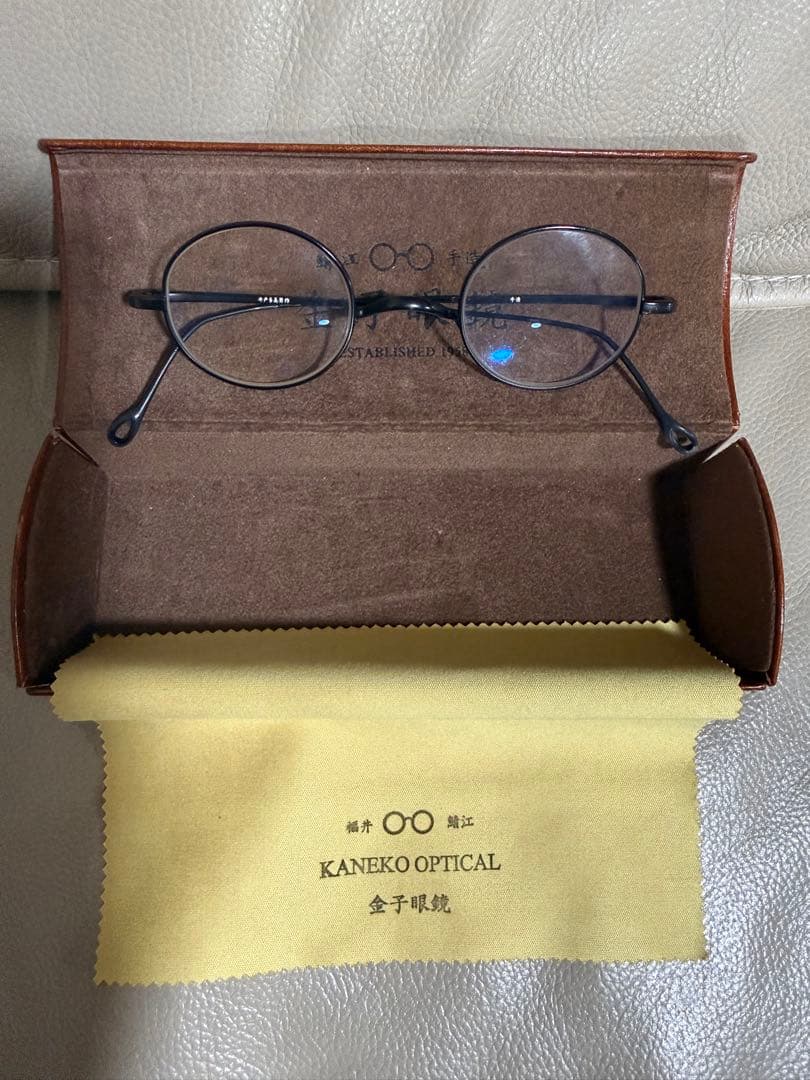 Kouki Gotou様専用」井戸多美男作 丸眼鏡 クラシックブラックメタル