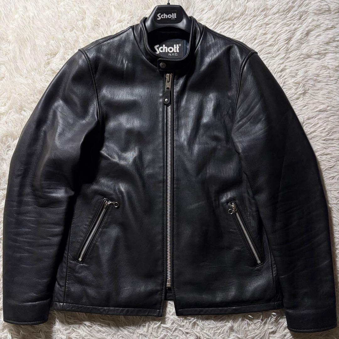 水*翔様 美品✨schott TAKEO KIKUCHI ラムレザー 羊革 黒 - メルカリ