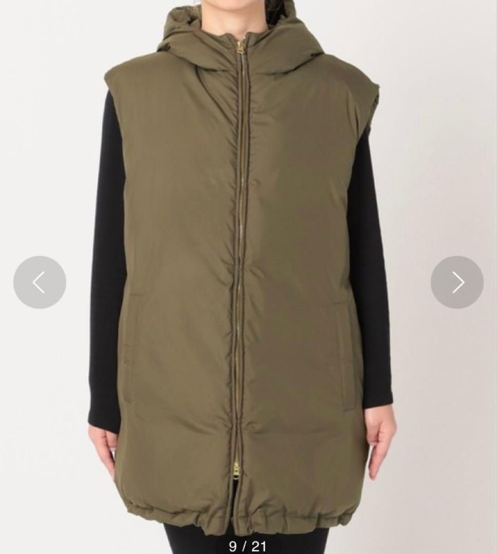 EVERYDAY I LIKE. 中綿ロングベスト カーキ ドゥーズイエムクラス