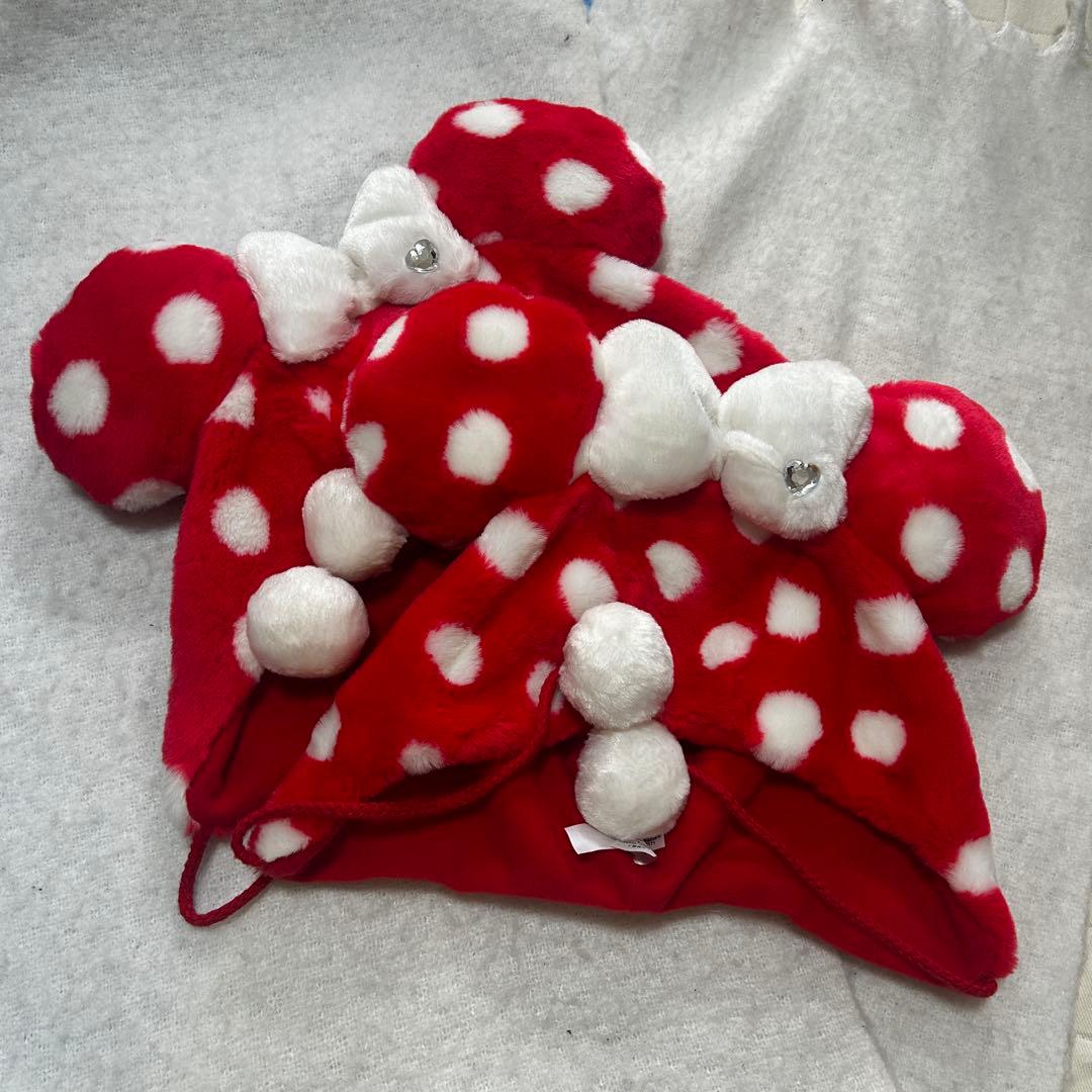 ディズニー ファンキャップ ミニーちゃん 赤 水玉 2個セット - メルカリ