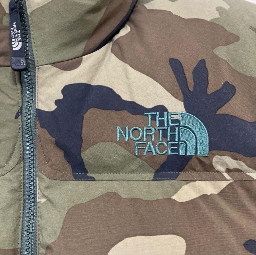 THE NORTH FACE ヌプシダウンベスト カモフラ柄 センターロゴ M - メルカリ