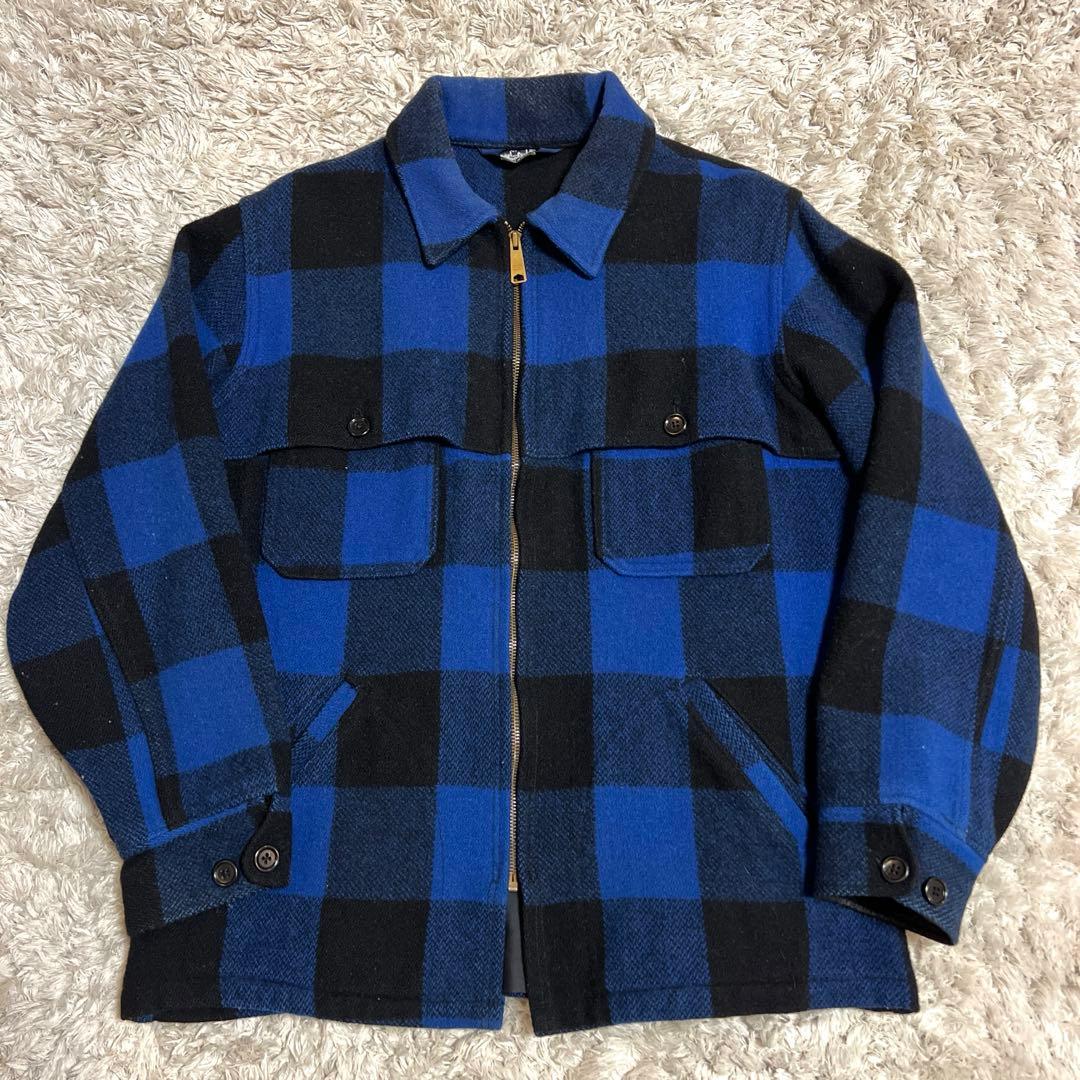 NI様専用です。woolrichウールリッチバッファローチェックブルゾン青