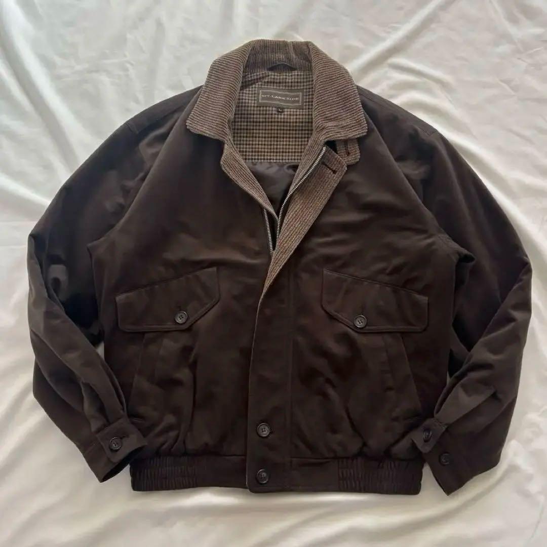 90's vintage ブルゾン ブラウン 短丈 ワイド アメカジ カジュアル