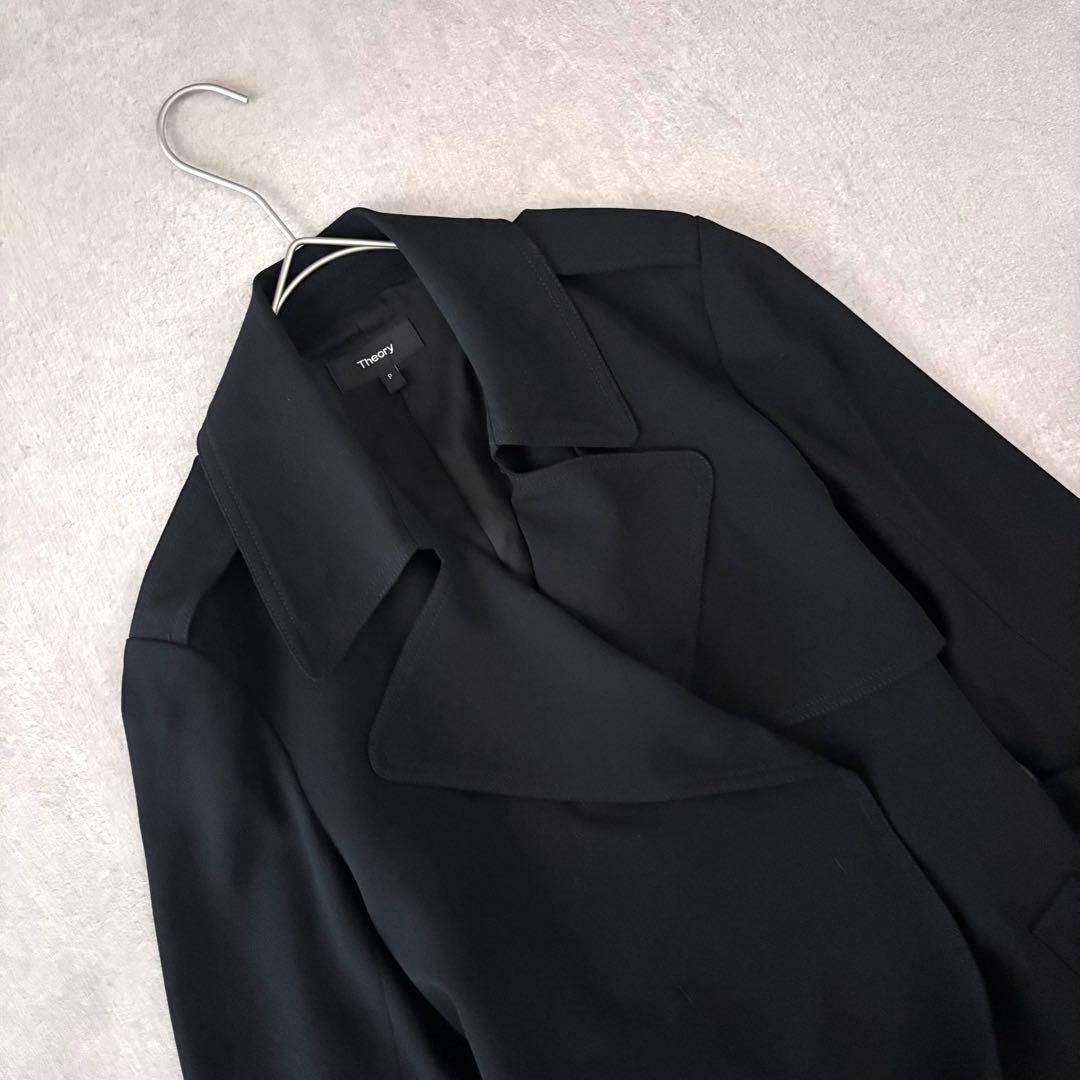 極美品 Theory OAKLANE WS ラップデザイン トレンチコート P - メルカリ