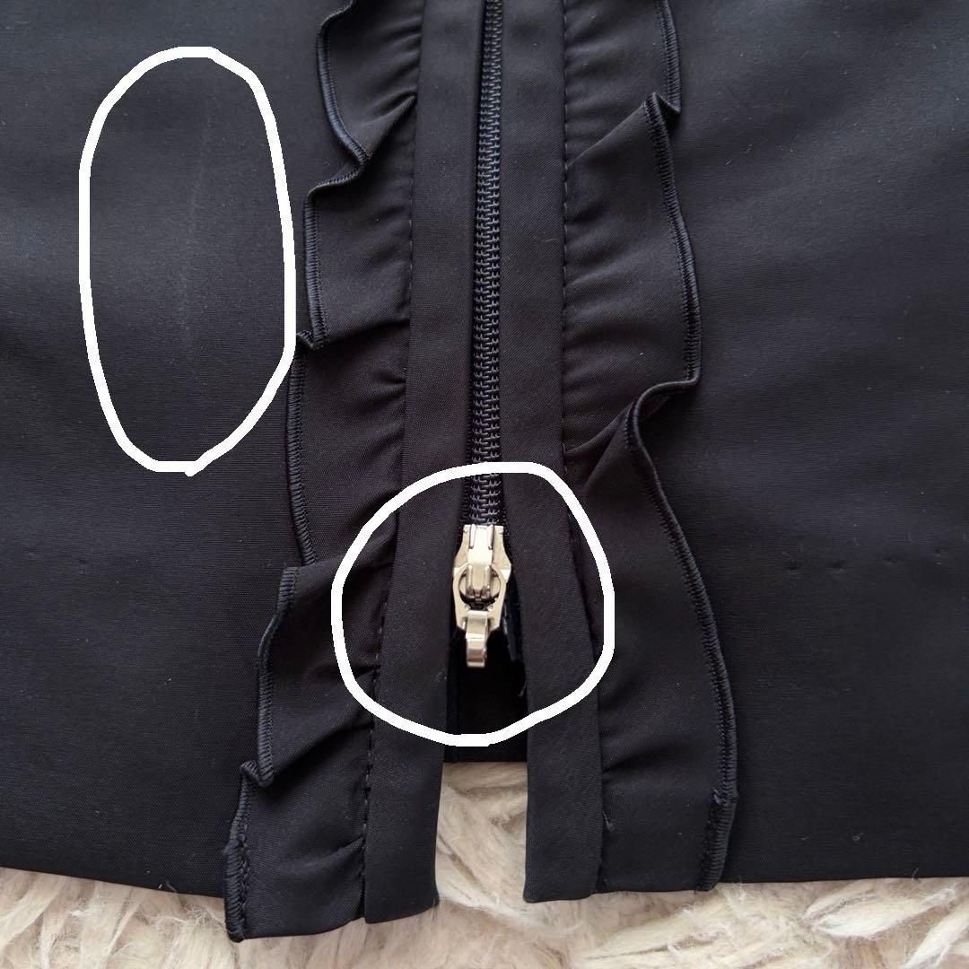 訳アリ格安✨】M'S GRACYスプリングコート フリル フード ナイロン 紺