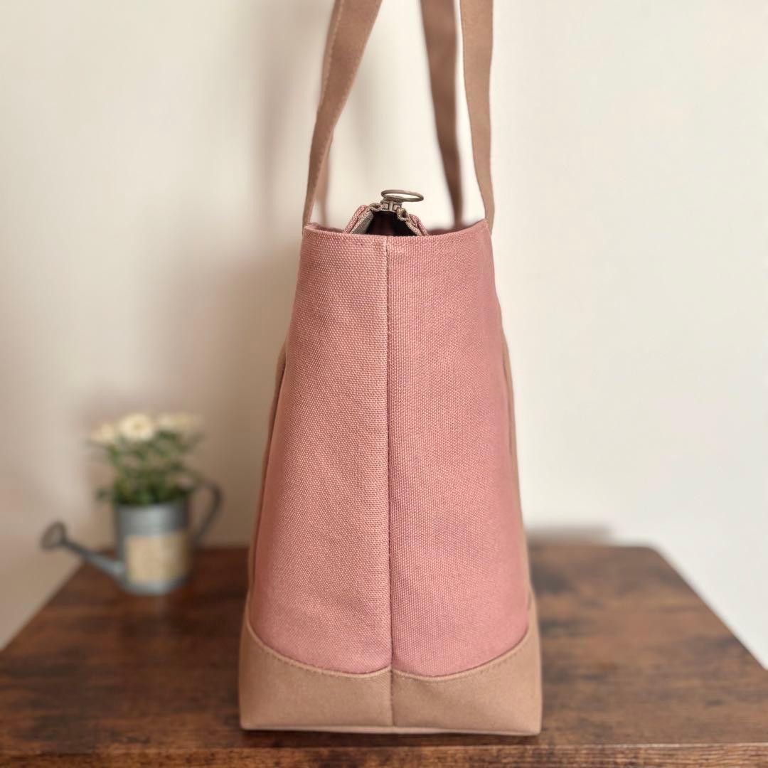 ゆー様専用】あおりポケット付きトートバッグL 倉敷8号帆布 スモーキー