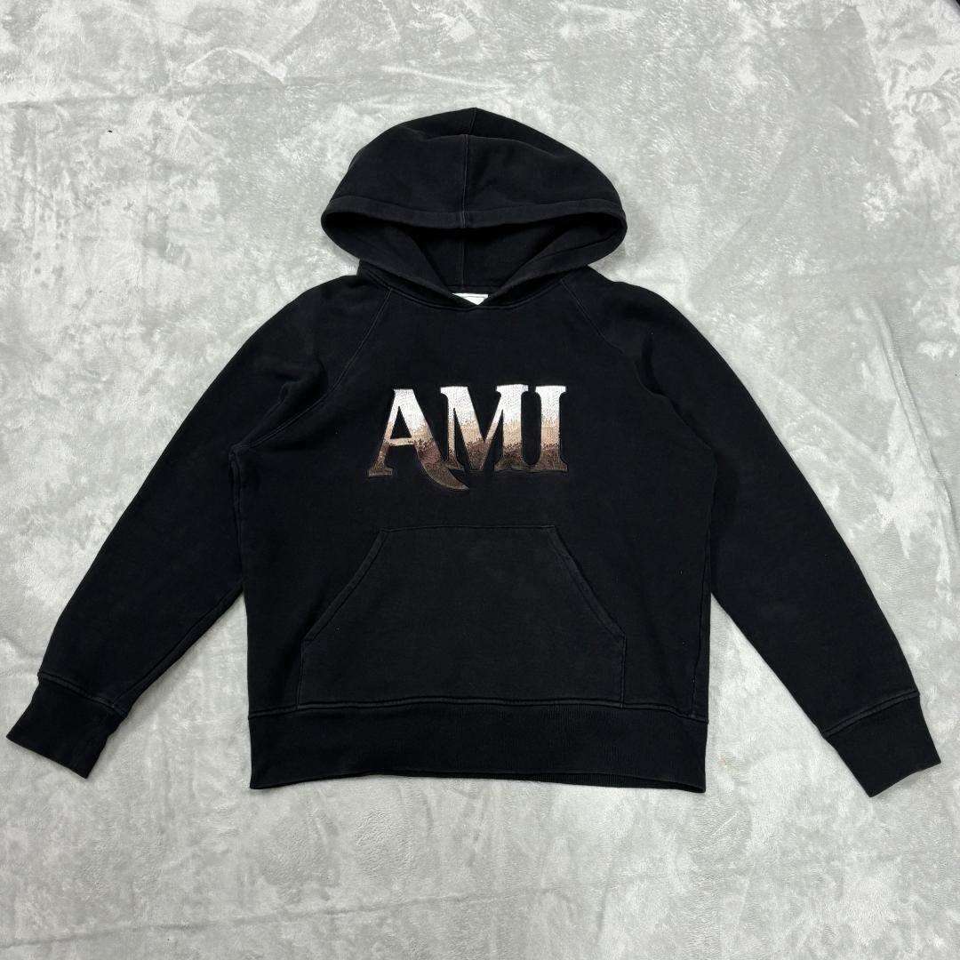 ミアレクサンドルマテュッシ ロゴ刺繍 プルオーバーパーカー サイズM メンズ パーカー メンズ ポンチ素材 プルオーバー ロゴ 刺繍 ポケット