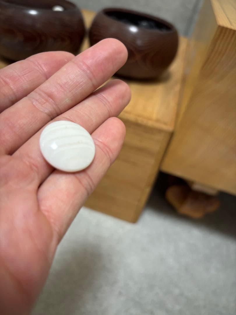 榧 柾目 厚み17.5センチ 碁盤 碁石セット