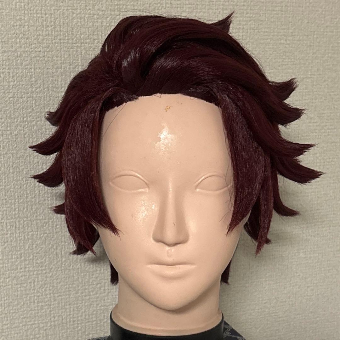 鬼滅の刃 コスプレ ウィッグ 竈門炭治郎 - メルカリ