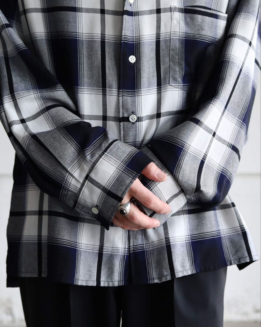 Afiit CHECK SHIRT BLUE サイズ1 25SS - メルカリ
