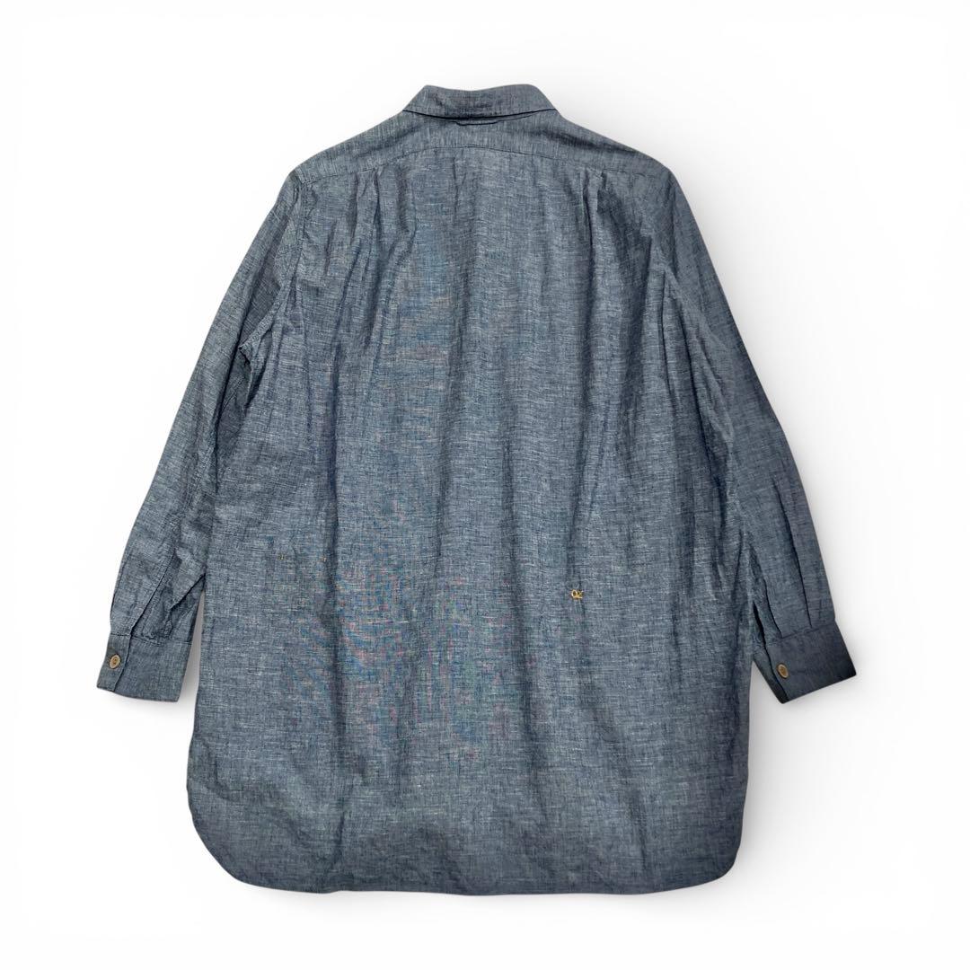 45R ハケ目の908グランパブルシャツ インディゴ - メルカリ