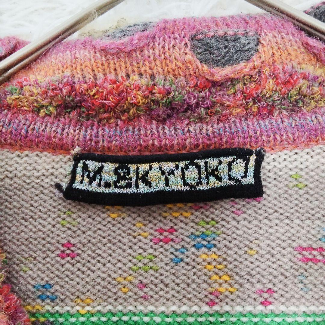 極美品❉ M.&KYOKO アルパカ混カーディガン ウール ピンク系 - メルカリ