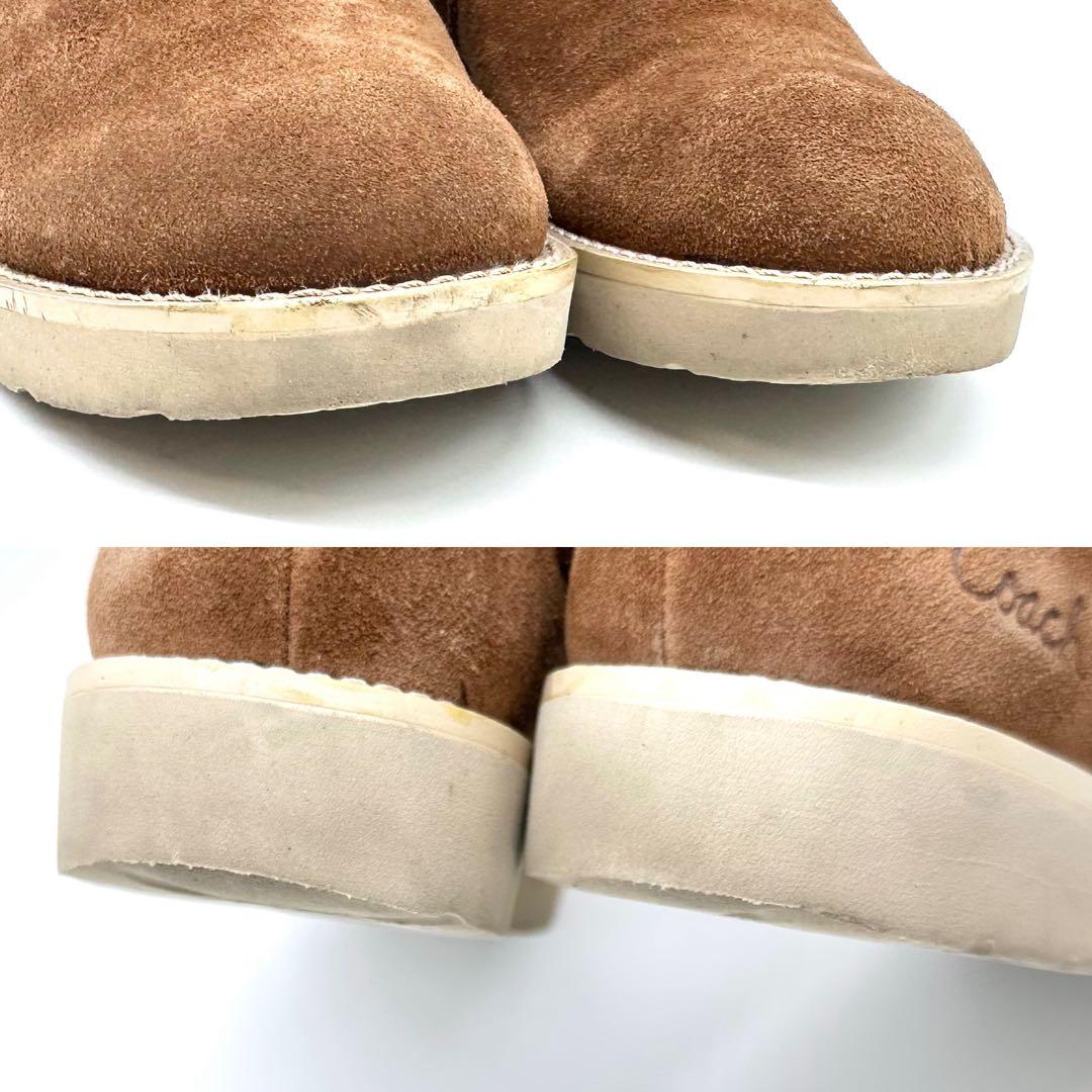美品✨COACH KALLY シグネチャー ムートンブーツ スエード 25cm位