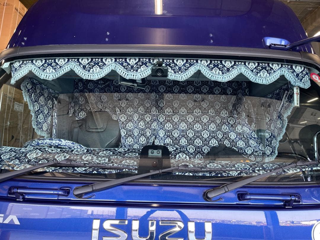 金華山 新格子 紺 いすゞ ギガ ハイルーフ トラック内装一式 - メルカリ