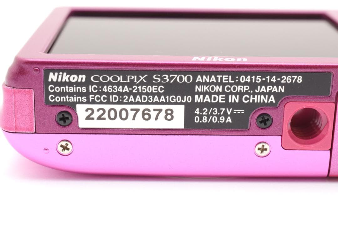 ニコン COOLPIX S3700 コンパクトデジタルカメラ ピンク Nikon - メルカリ