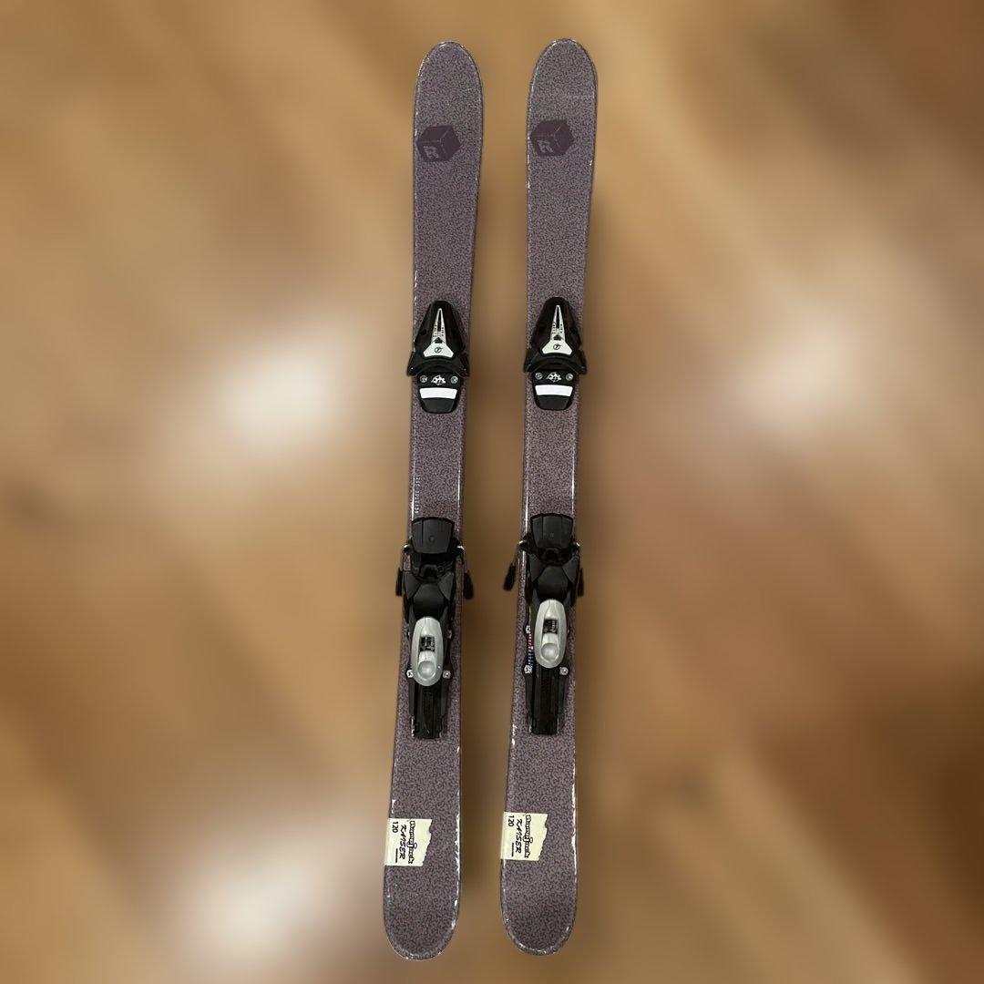 スキー板 ツインチップ 120cm ストック付き - メルカリ