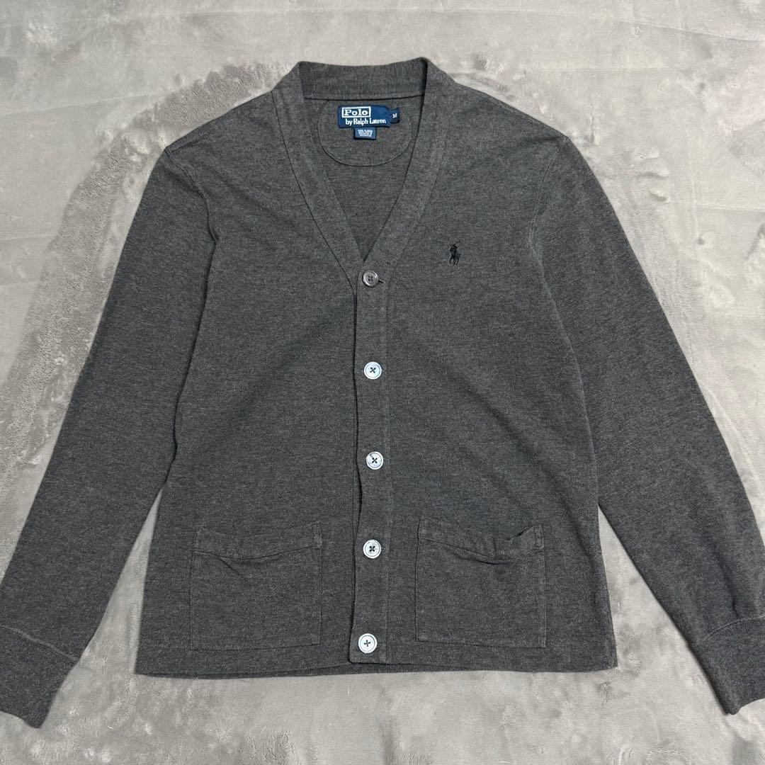 ポロラルフローレン カーディガン ポニー グレー 刺繍 コットン - メルカリ