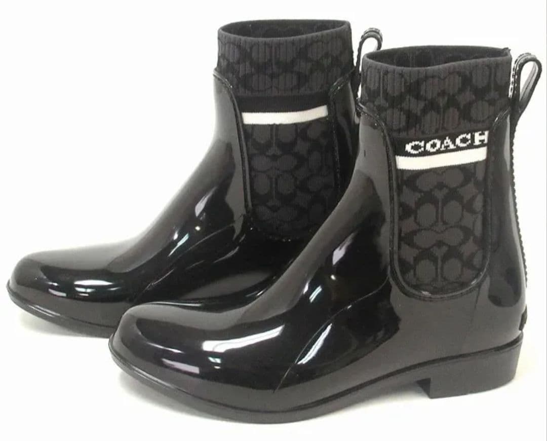 新品☆難あり COACH コーチ ブラック レインブーツ 長靴 レインシューズ 楽天市場】コーチ COACH レディースシューズ レインブーツ 長靴 ラバー