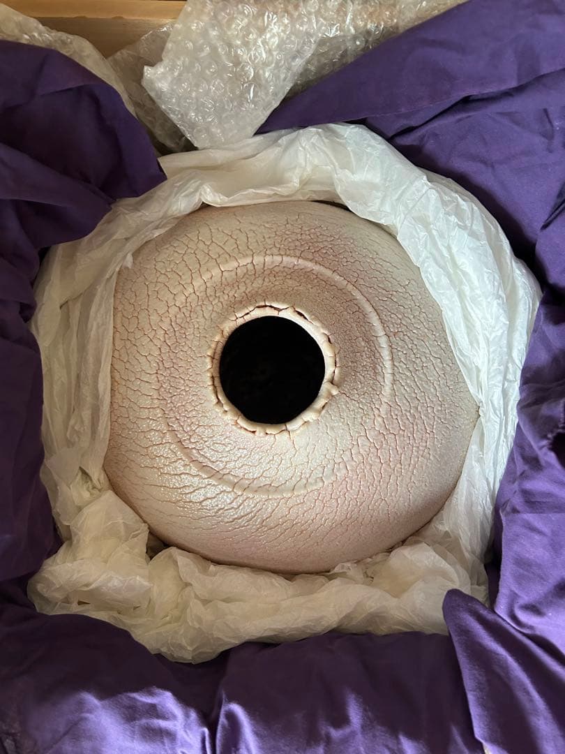 林正太郎作 志野群鶴紋壺