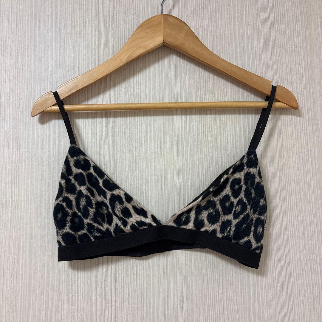 ベースレンジ　ヒョウ柄三角ブラキャミソール M BASERANGE＞MISSISSIPPI BRA LEOPARD /ブラ