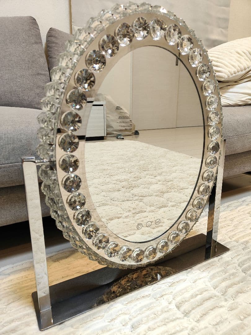 最終価格】Francfrancフランフラン ブリエ ハリウッドミラー ラウンド