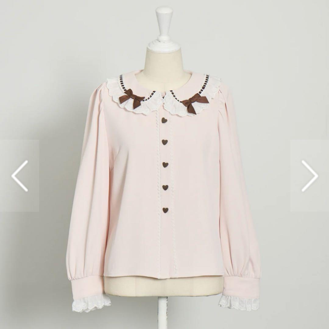 pium コットンフリルハートボタンブラウス - メルカリ