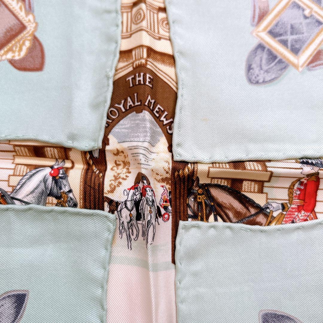 エルメス カレ90・THE ROYAL MEWS(王室の馬小屋)ライトグリーン - メルカリ