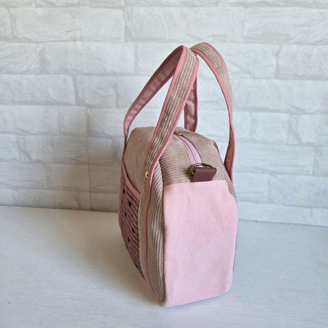 JUNE様 丸型ボストンバッグ コーディロイ ハンドメイド