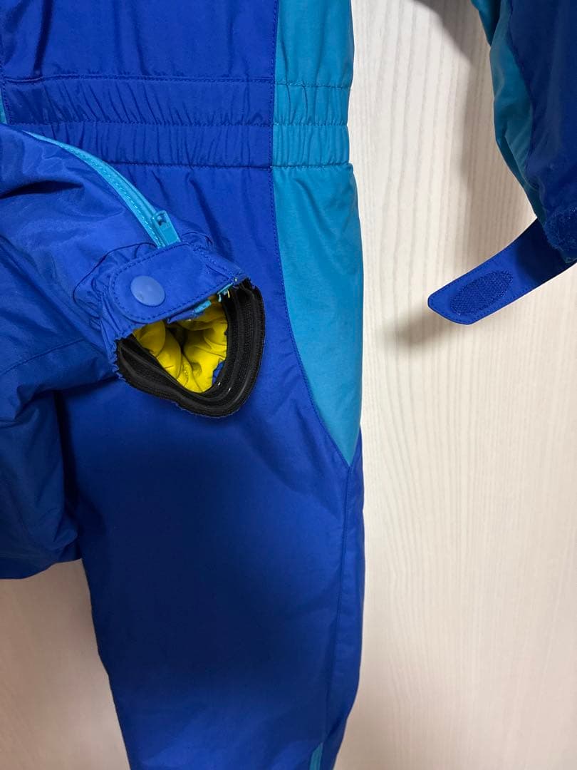 極美品】モンベル キッズ 子供 パウダーカバーオール 110センチ つなぎ