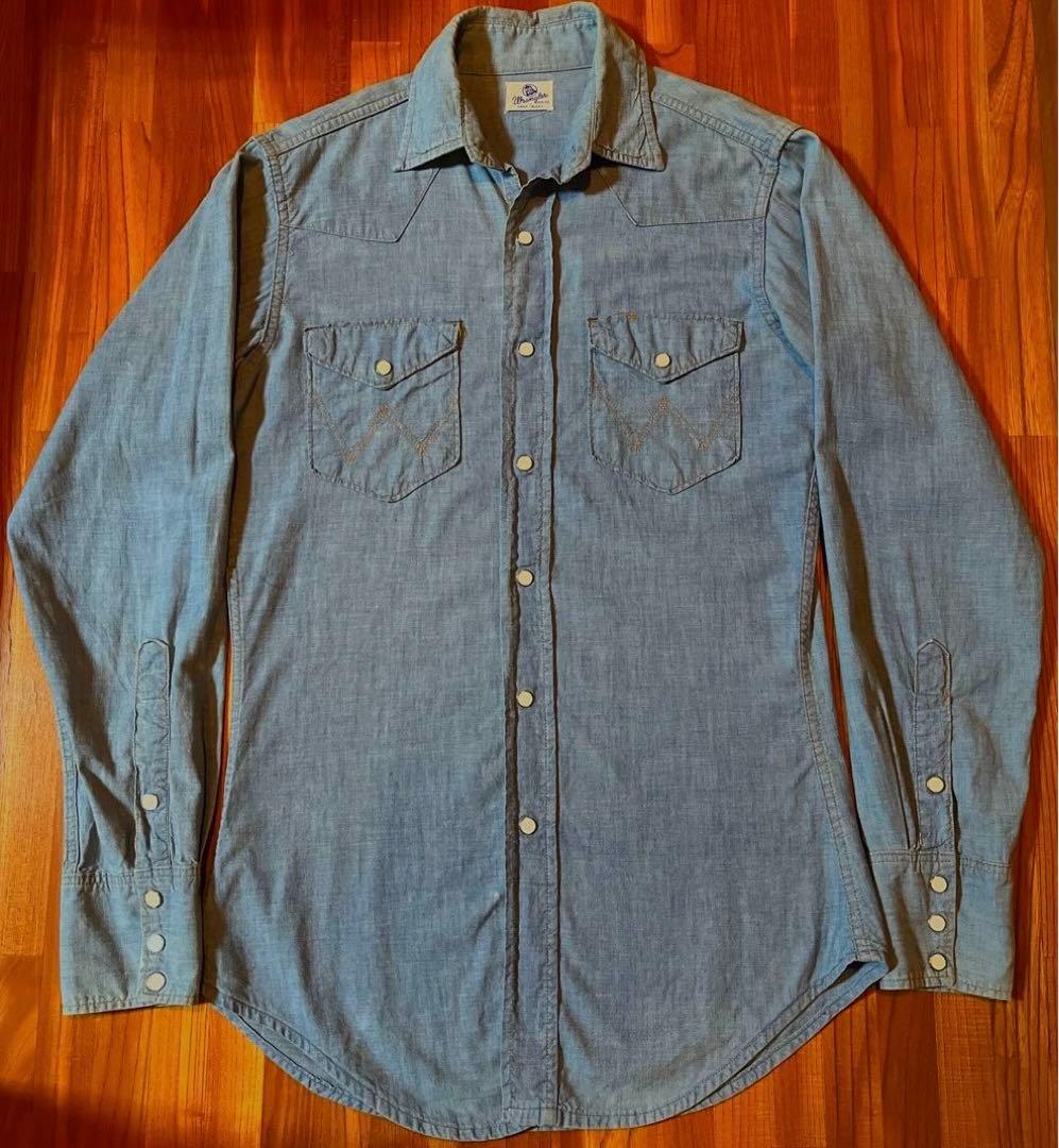 60s USA Wrangler ラングラー デニム ウエスタン シャツ - メルカリ