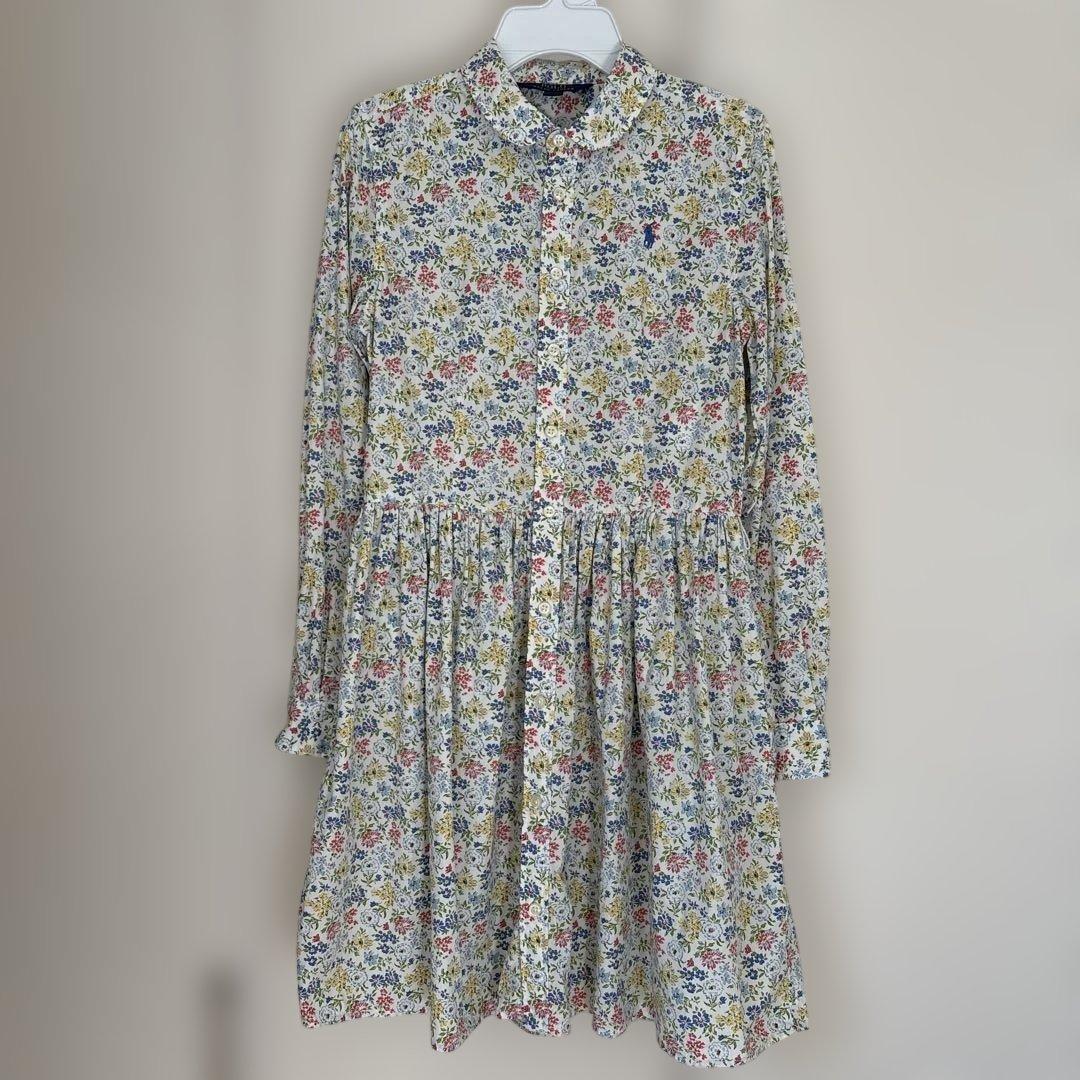 ラルフローレン 花柄長袖シャツワンピース 14歳用150 - メルカリ