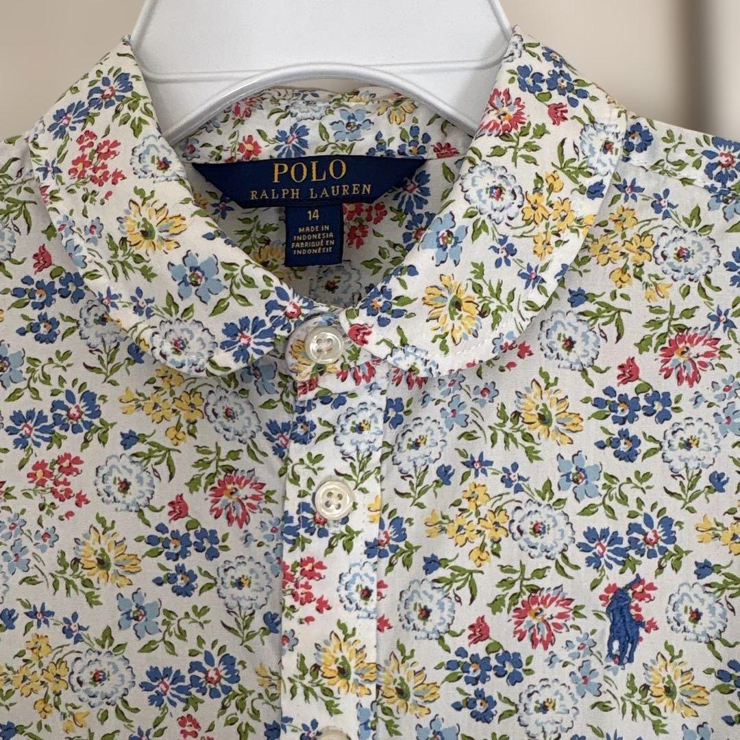 ラルフローレン 花柄長袖シャツワンピース 14歳用150 - メルカリ