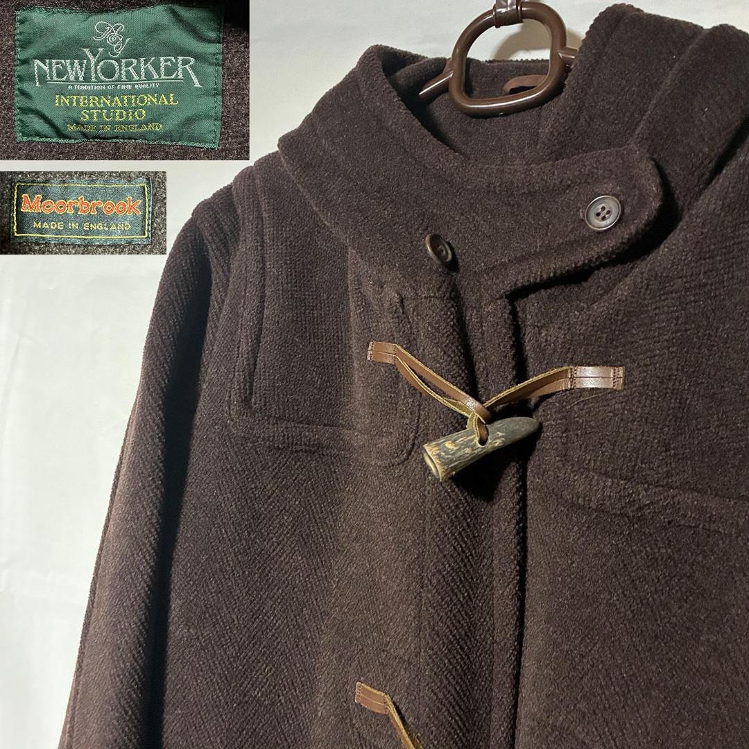 希少　ニューヨーカー　ダッフルコート　ヘリンボーン　ムーアブルック ブラウン ブルックスブラザーズ ダッフルコート ムーアブルック MOORBROOK