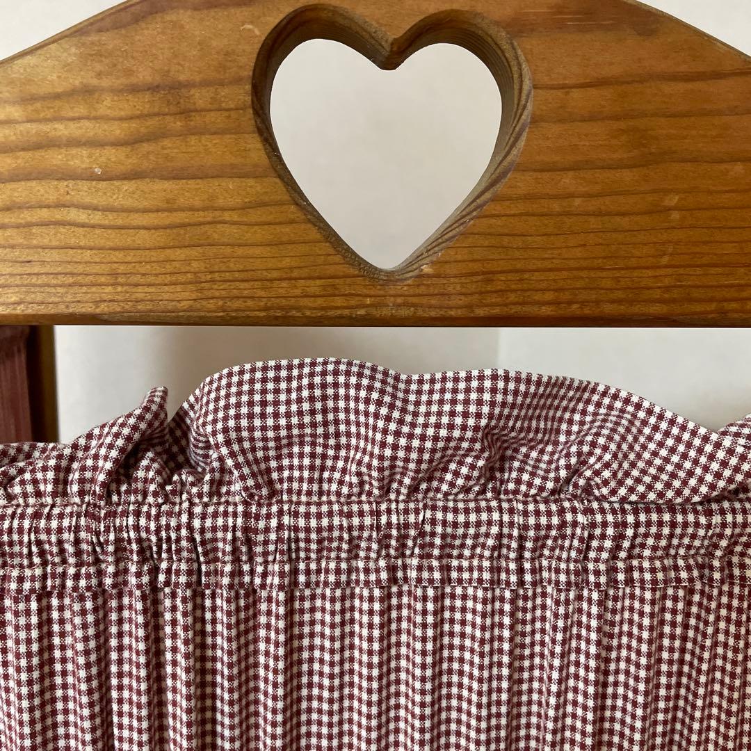 カントリー調 木製三つ折りパーテーション ハート アメリカン
