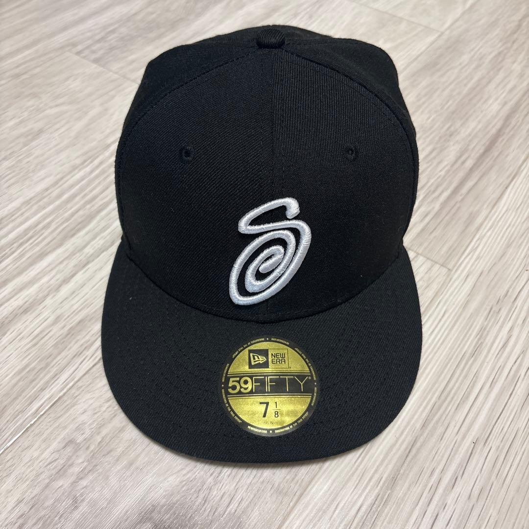 Stussy 59FIFTY ブラック キャップ 7 1/8 - メルカリ