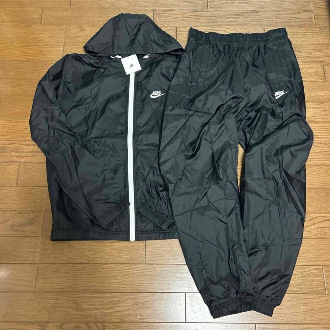 ナイキ ナイロンジャケット ナイロンパンツ 上下セットアップ 黒 M