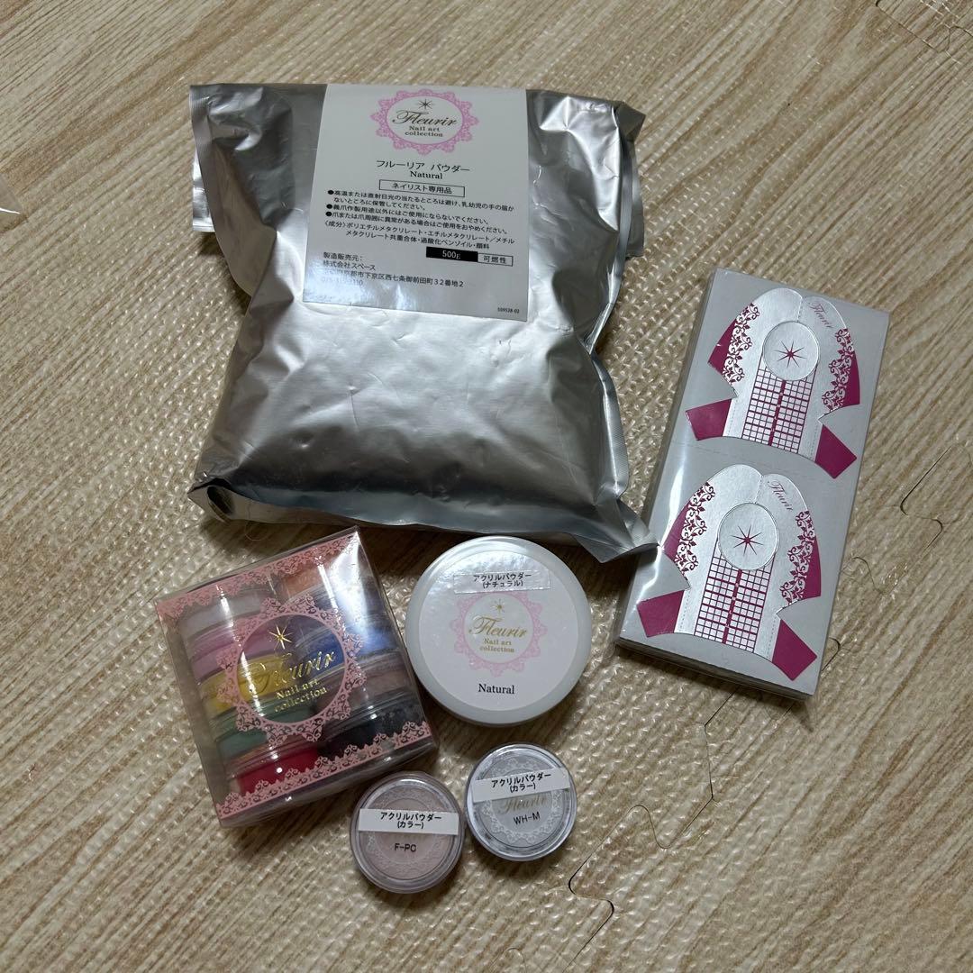 フルーリア　アクリルパウダー　ナチュラル　フォーム　セット Amazon | Fleurir(フルーリア) パウダーナチュラル 80g アクリル材