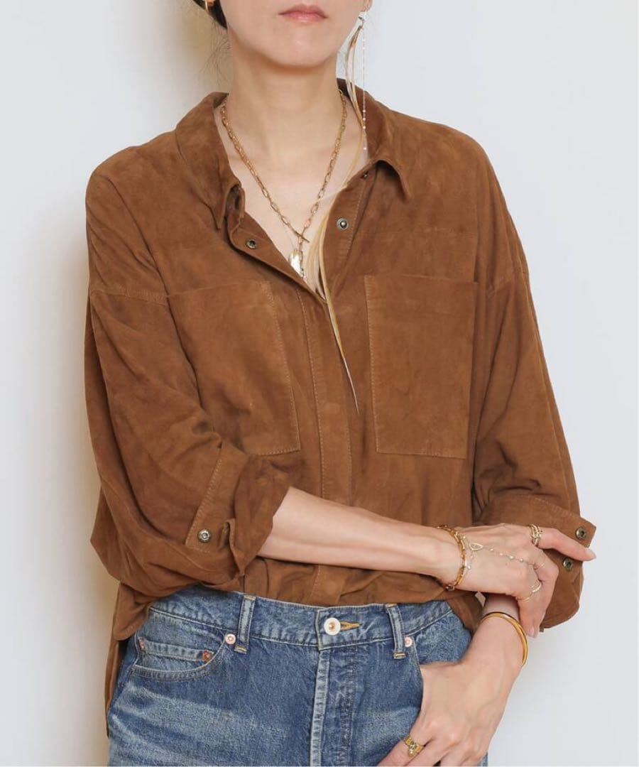 OneTeaSpoon/ワンティースプーンSUEDE DARIAシャツジャケット 予約》【OneTeaSpoon/ワンティースプーン】SUEDE DARIA シャツ