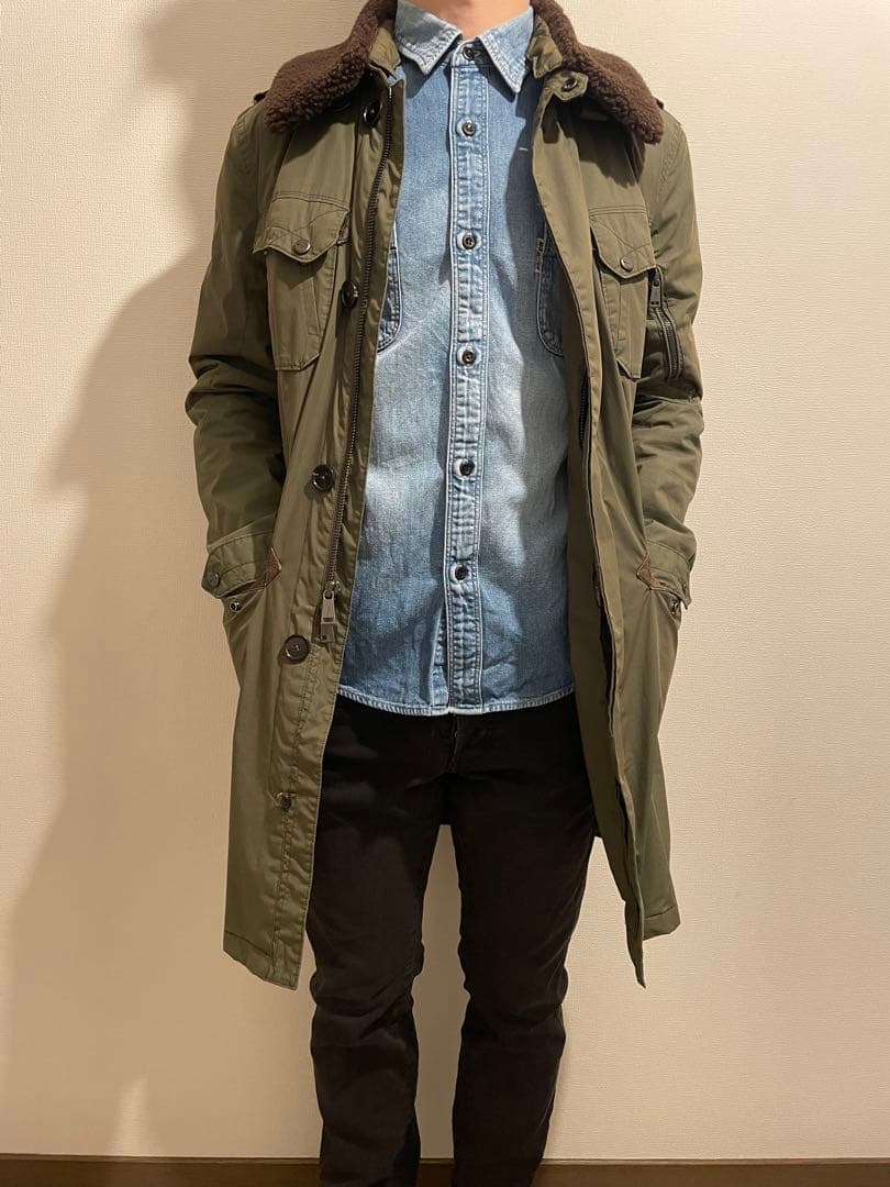 ボア着脱可 定価約11万円 ラルフローレン ブラックレーベル ミリタリー