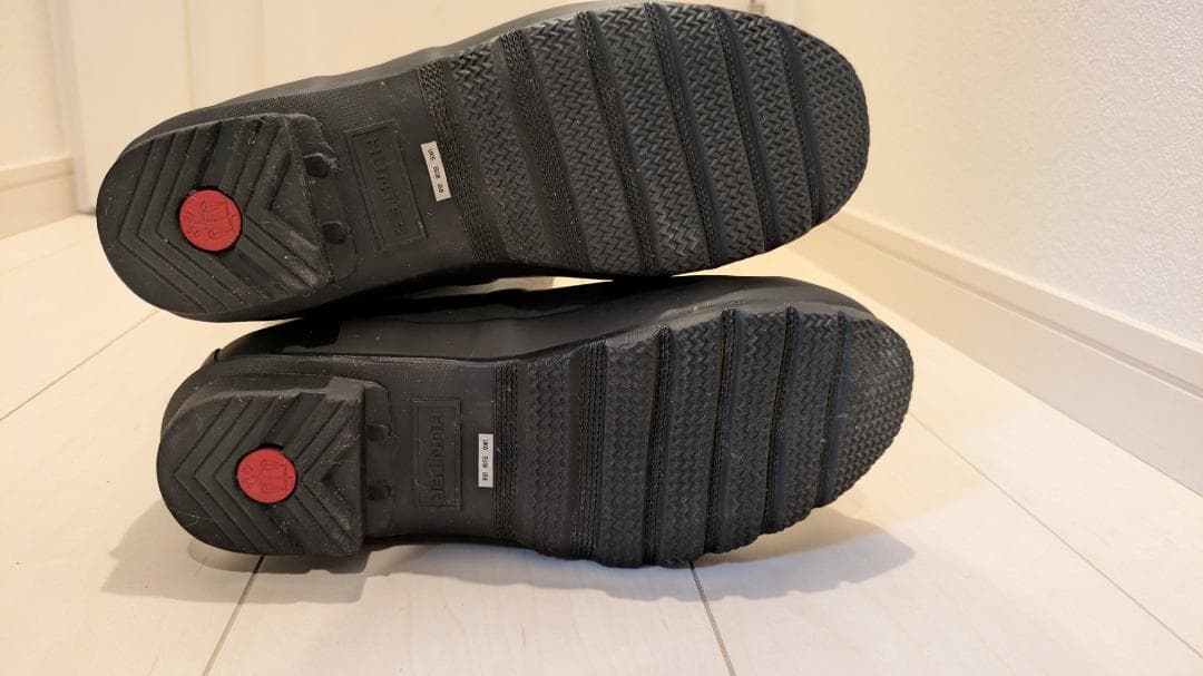 HUNTER ブラック ロングブーツ UK6 25cm 長靴 着用1回 - メルカリ