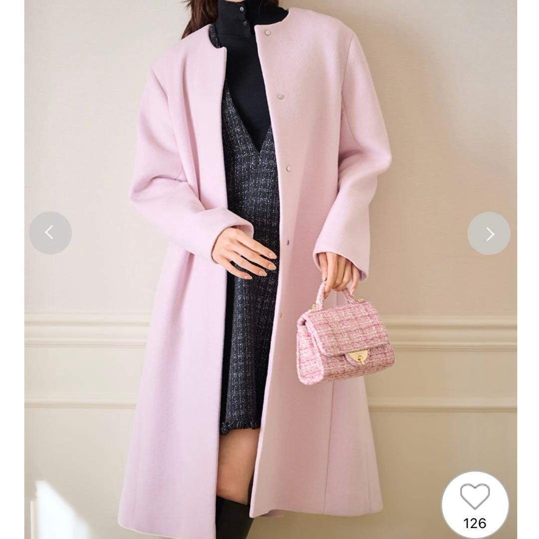 セルフォード ノーカラーコート ピンク 36サイズ - メルカリ