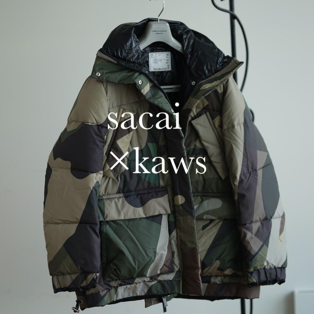 sacai KAWS 迷彩 ダウン ジャケット サカイ×カウズ ユニセックス