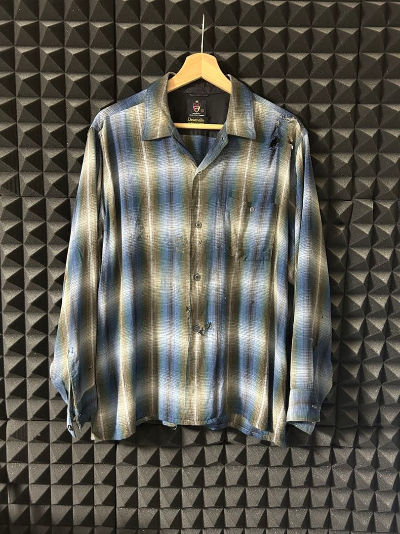 60s B.V.D. オンブレレーヨンシャツ vintage 襤褸 開襟