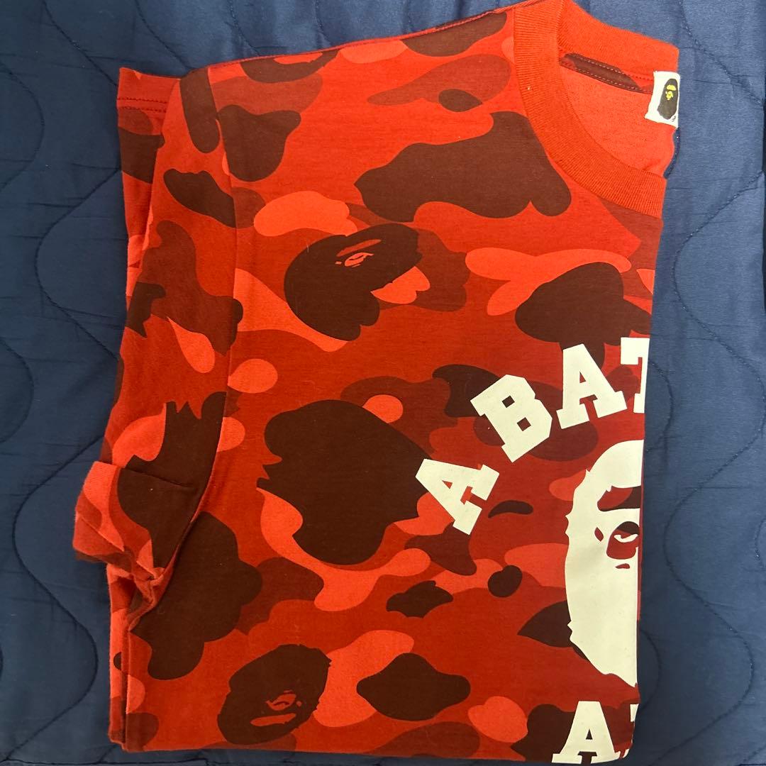 A Bathing Ape Tシャツ XL レッド 新品同様 A BATHING APE（アベイシングエイプ） tシャツ ONE POINT POCKET TEE M
