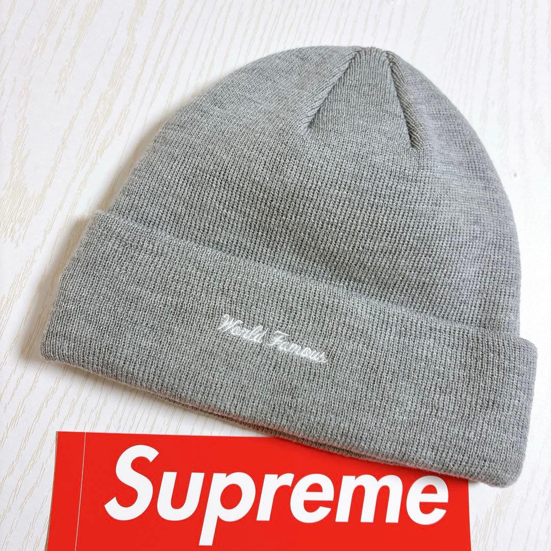 Supreme NEW ERA ニット帽 ビーニー BOXロゴ グレー 灰色 赤 - メルカリ